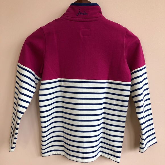 Joules Girls Fairdale Pink Half Zip Sweatshirt - Picture 2 of 8